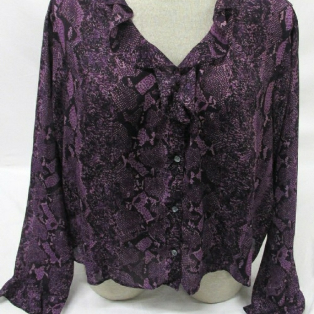 COPY - NWOT Beautiful Plus Size Purple and Black …